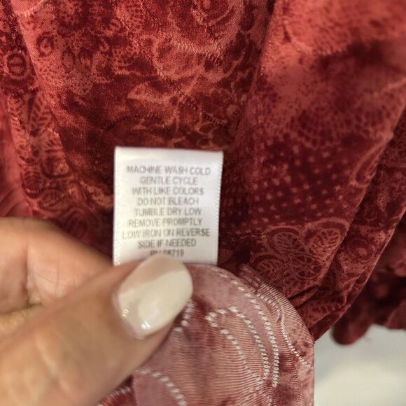 Studio Works Top Womens 3X Red dark Floral artsy grunge romantic office boho - Picture 7 of 12